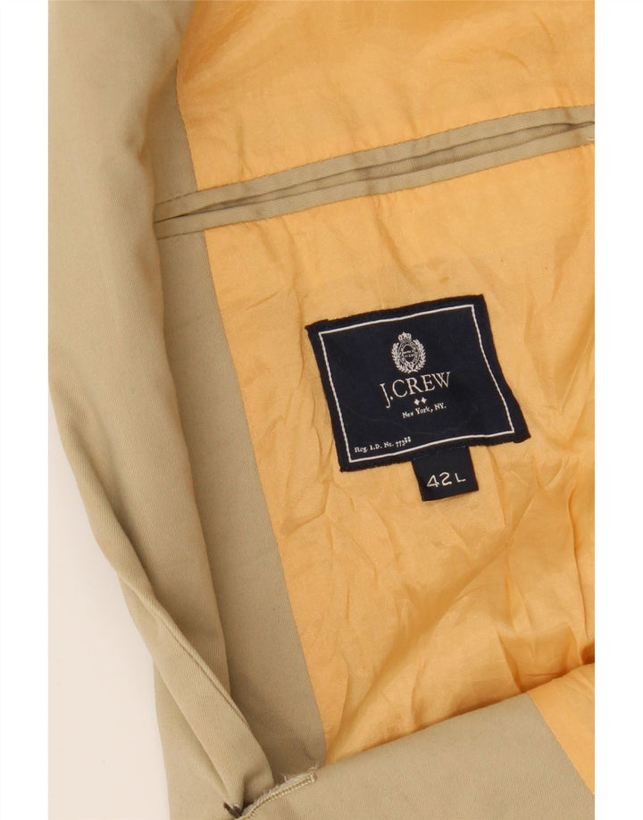 J. CREW Mens 2 Button Blazer Jacket UK 42 XL Beige Cotton Vintage J. Crew and Second-Hand J. Crew from Messina Hembry 
