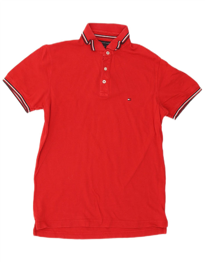 Tommy Hilfiger Herre Slim Fit Polo Shirt Medium Rød
