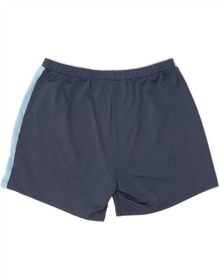NIKE Womens Sport Shorts US 12/14 Large  Navy Blue Colourblock Polyester Vintage Nike and Second-Hand Nike from Messina Hembry 