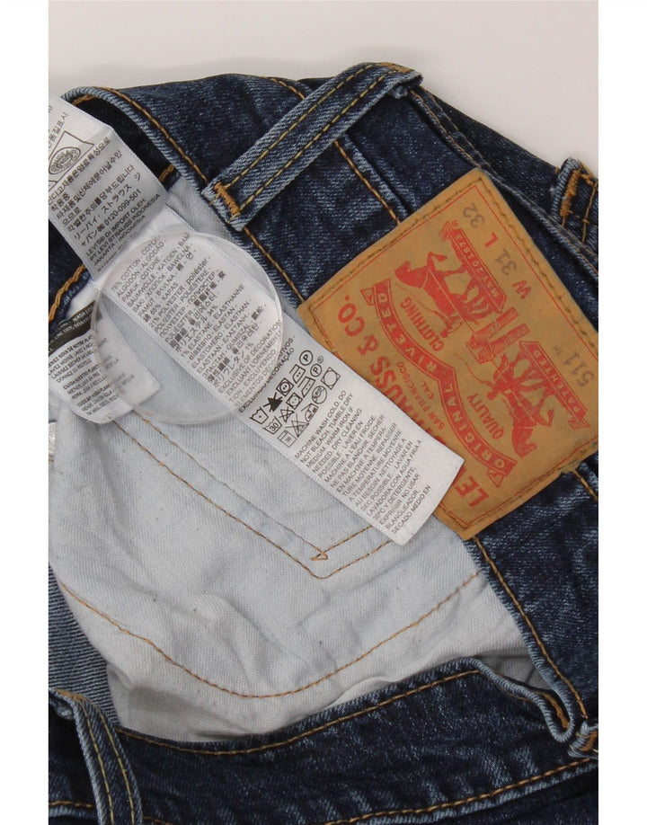 Levi's Herre 511 Slim Jeans W31 L32 Blå Bomuld