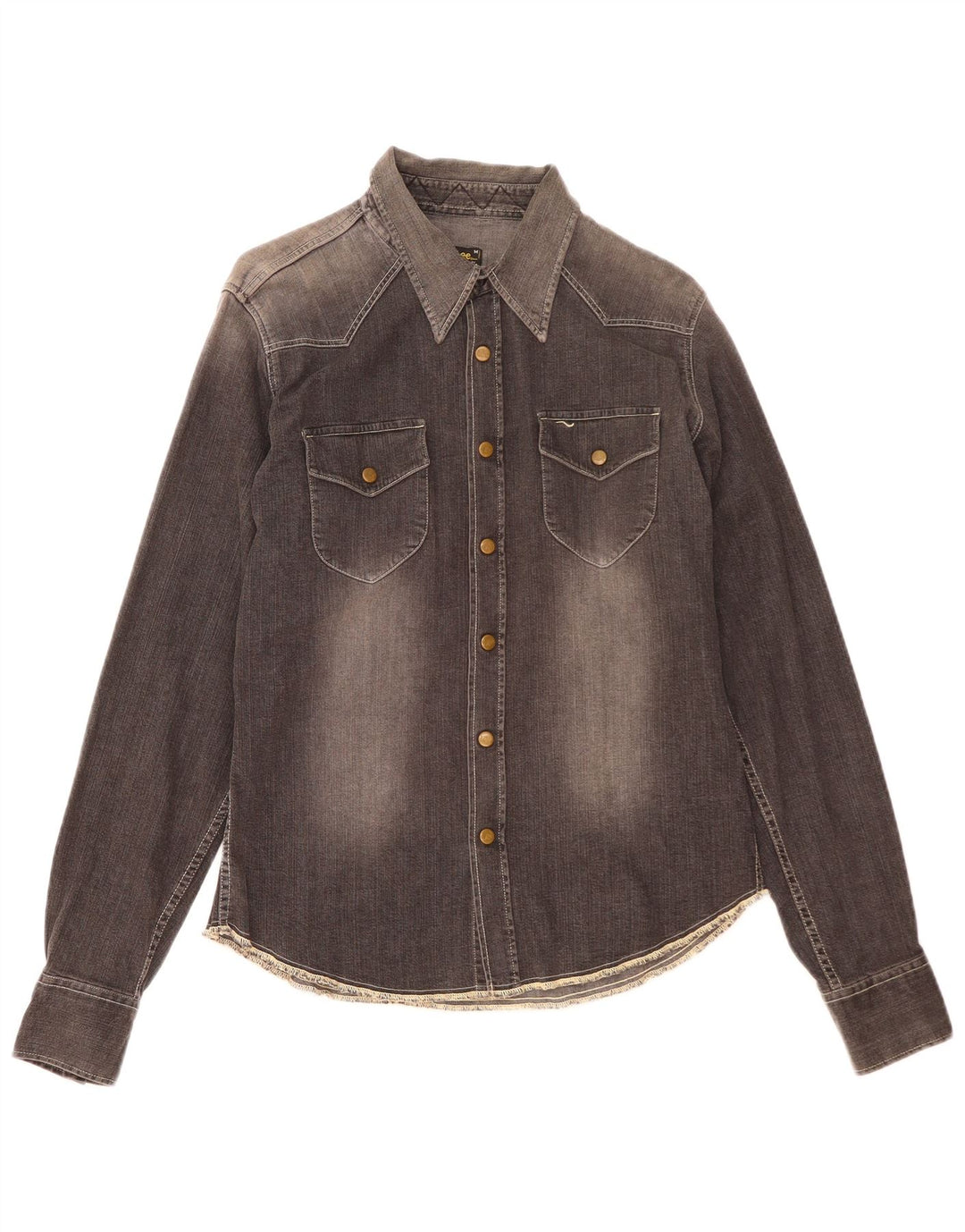 Lee Denimskjorte til mænd mellemgrå bomuld