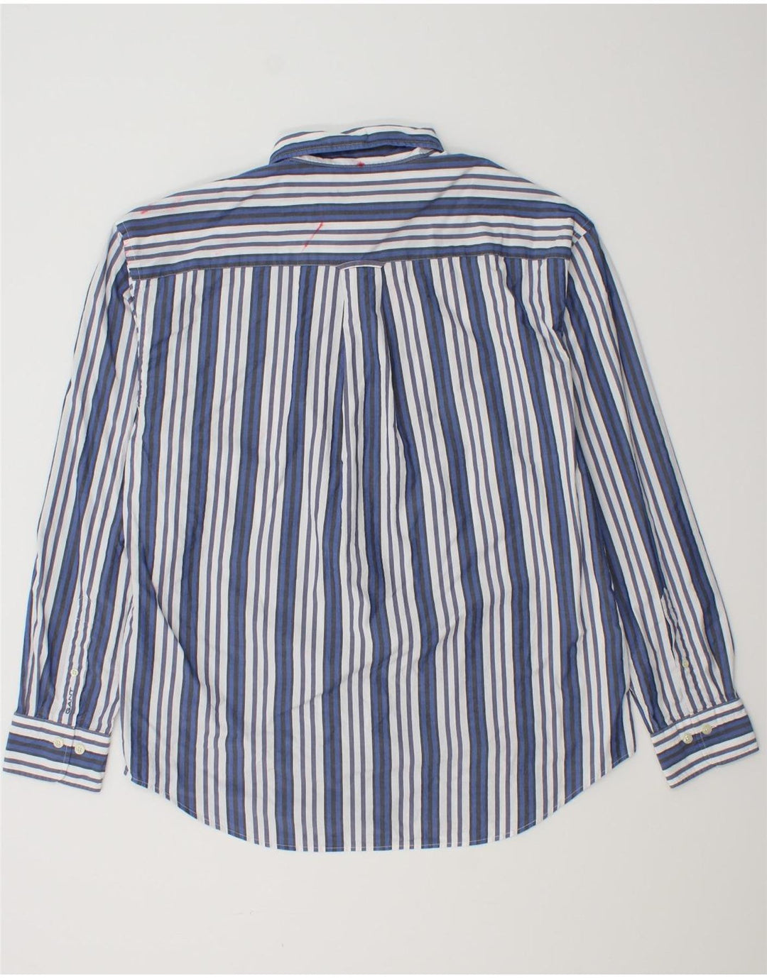 Gant Herre Relaxed Fit Skjorte Størrelse 39/40 Mellem blå stribet bomuld