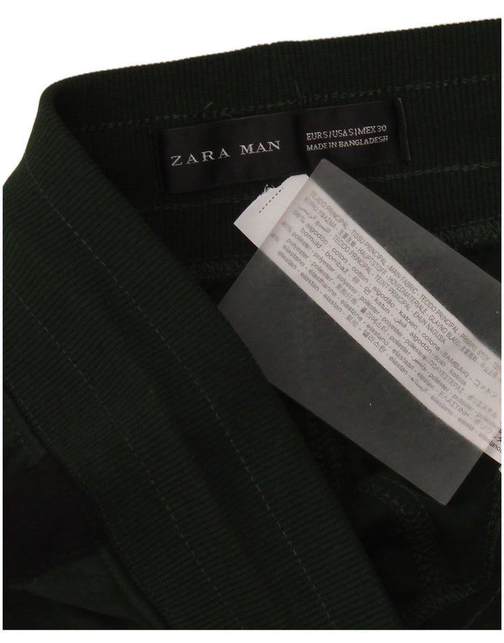 Zara Træningsdragtsbukser til mænd Small Green Colourblock Bomuld