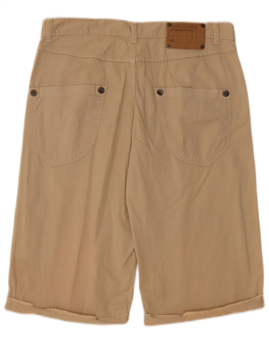BENETTON Bermuda Shorts til kvinder IT 42 Medium W32 Beige Bomuld