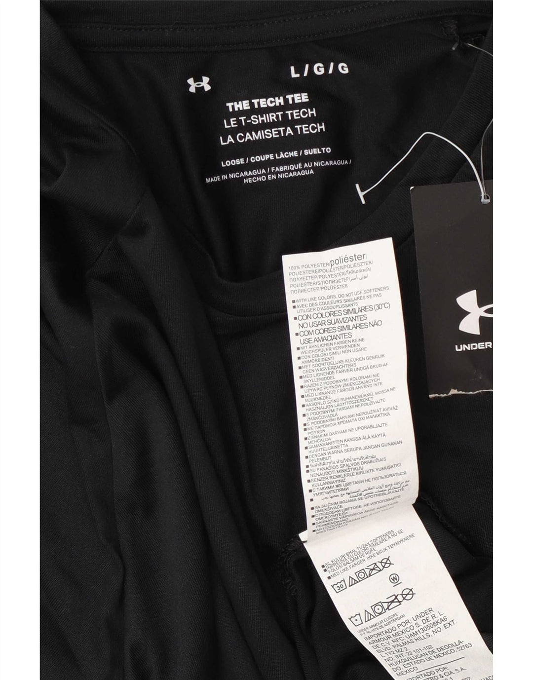 Under Armour Herre T-Shirt Top Stor Sort Polyester