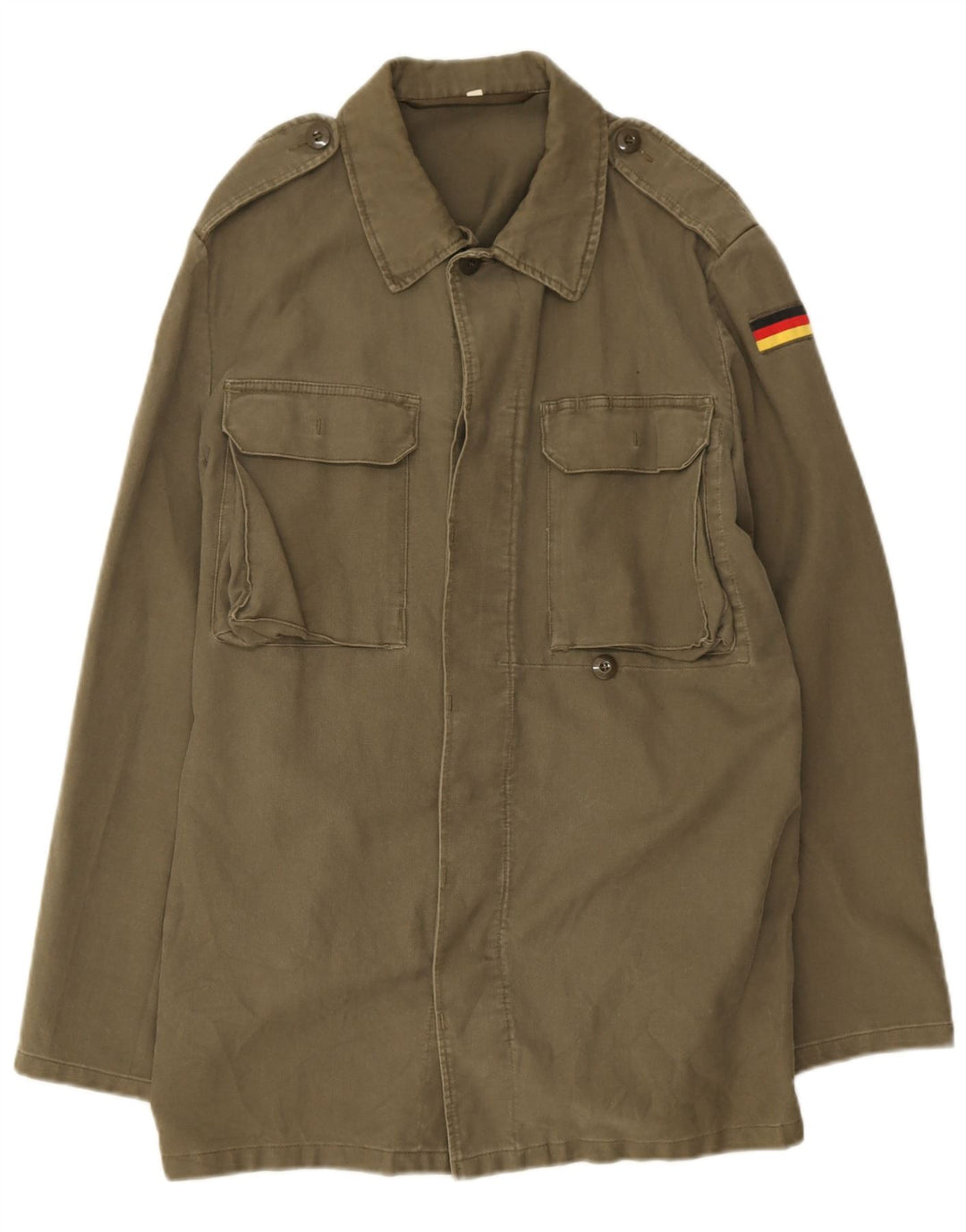 Vintage Herre Military Jacket UK 38 Medium Khaki