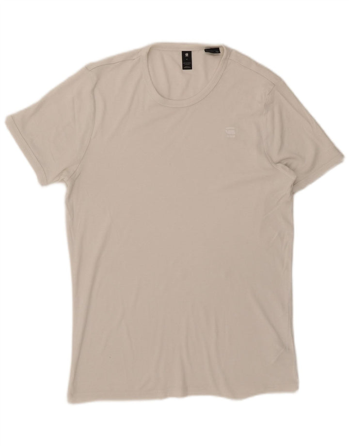 G-Star Herre T-Shirt Top Medium Hvid Bomuld