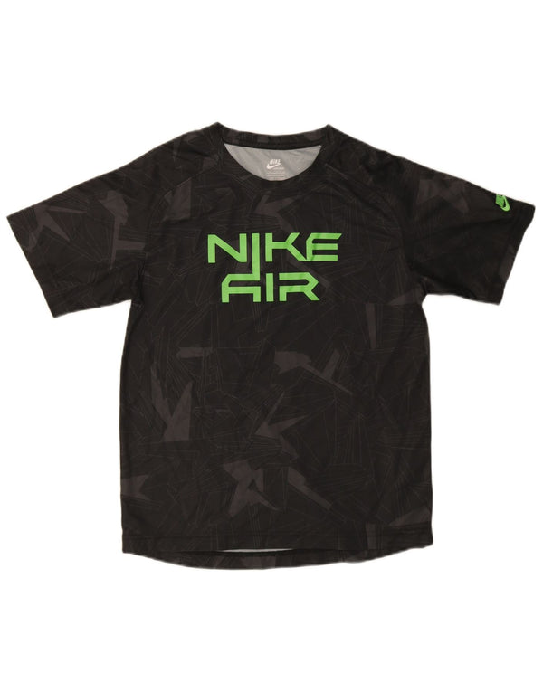 Nike Boys Grafisk T-Shirt Top 10-11 år Medium Sort Geometrisk Sport