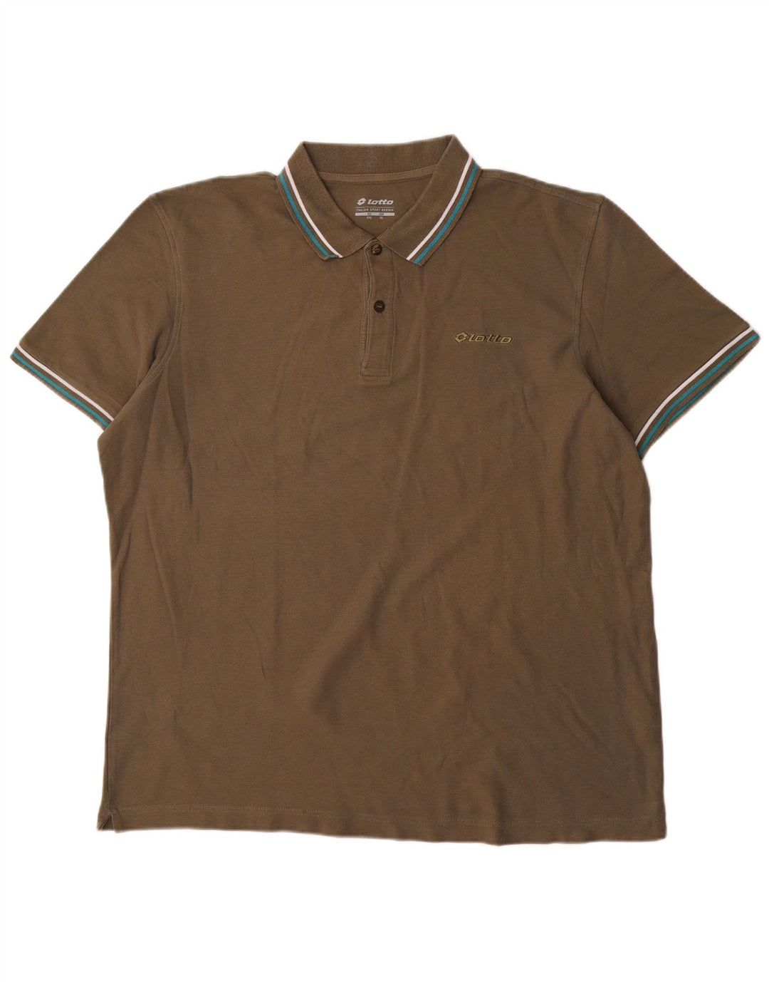 Lotto herre poloshirt XL Khaki Bomuld