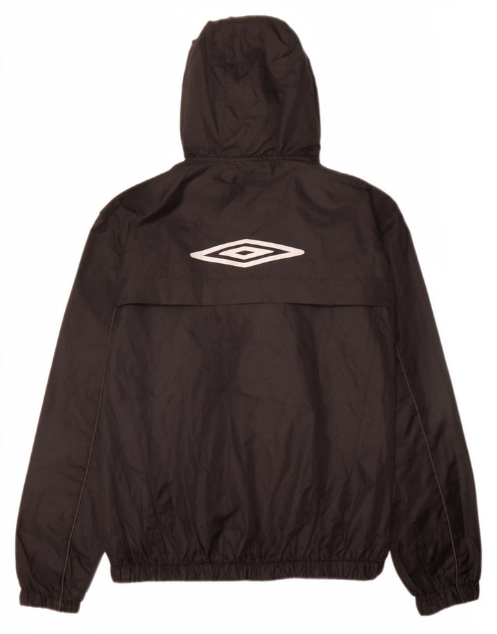 Umbro Drenge Hætte Regnjakke 11-12 År Stor Sort Polyester