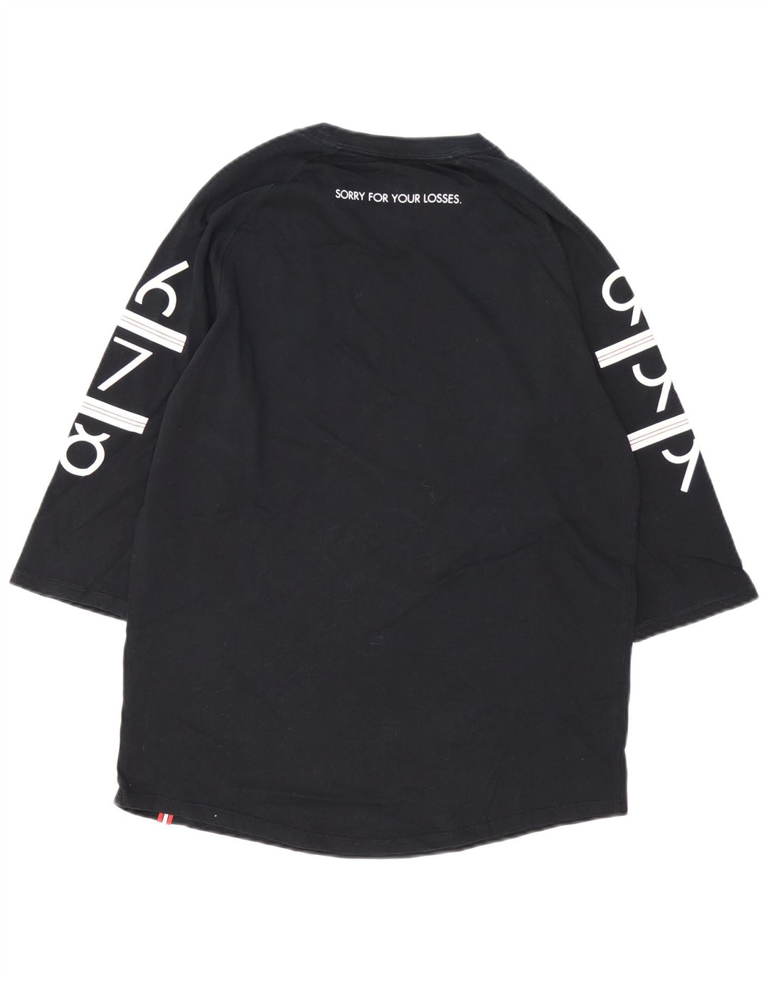 Jordan Herre grafisk top 3/4 ærmer medium sort bomuld