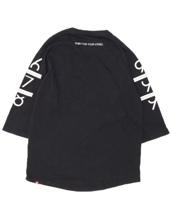 Jordan Herre grafisk top 3/4 ærmer medium sort bomuld