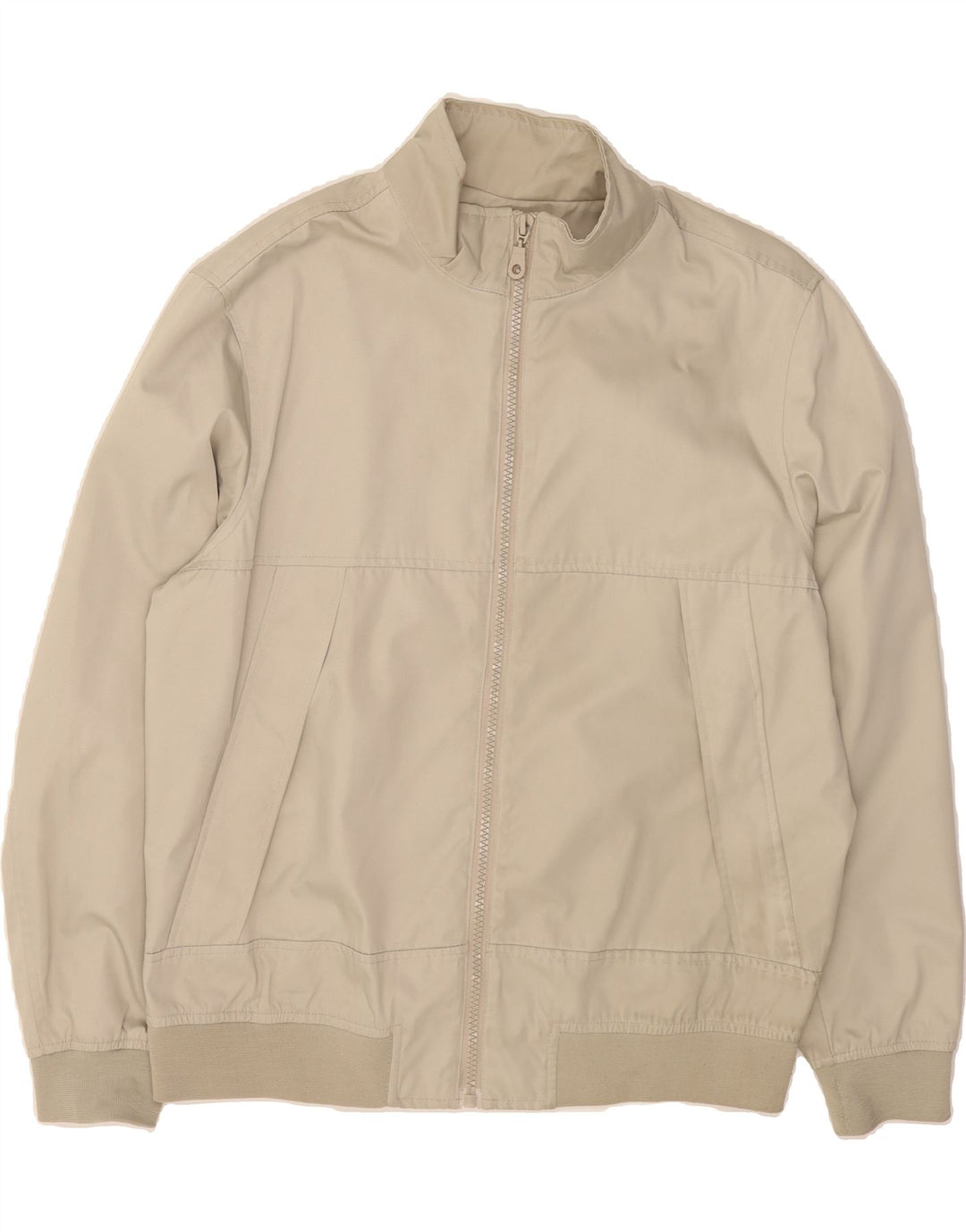 ZARA Mens Bomber Jacket UK 42 XL Beige Nylon Vintage Zara and Second-Hand Zara from Messina Hembry 