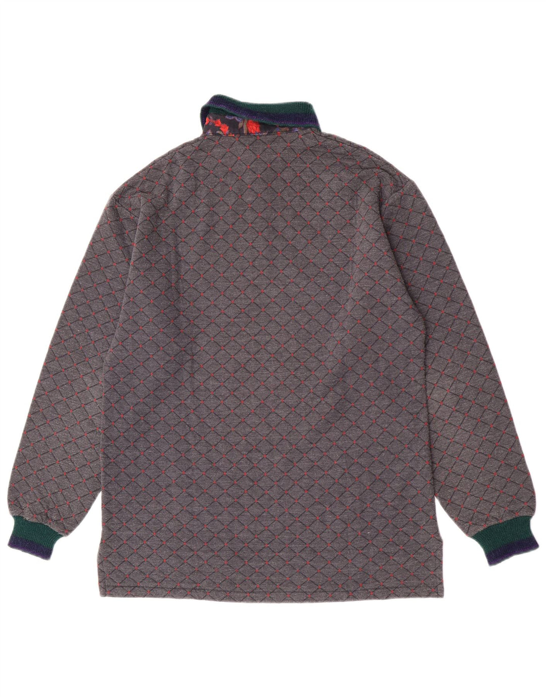 Johnny Lambs Herre Rugby Polo Shirt IT 50 Medium Grey Argyle/Diamond