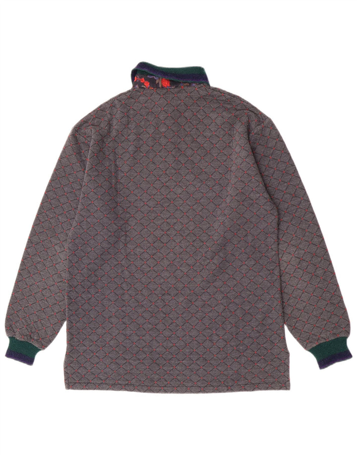Johnny Lambs Herre Rugby Polo Shirt IT 50 Medium Grey Argyle/Diamond