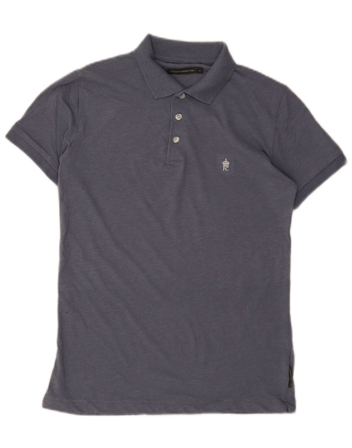 FRANSK FORBINDELSE Herre poloshirt Lille blå bomuld