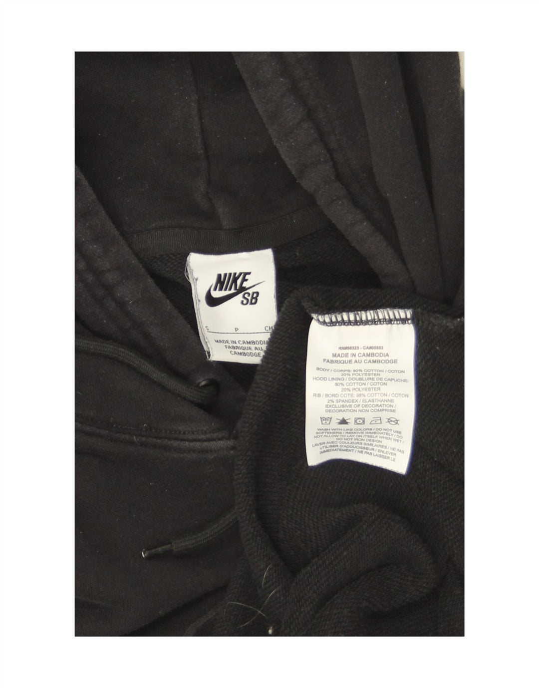 Nike grafisk hættetrøje til mænd, lille sort bomuld