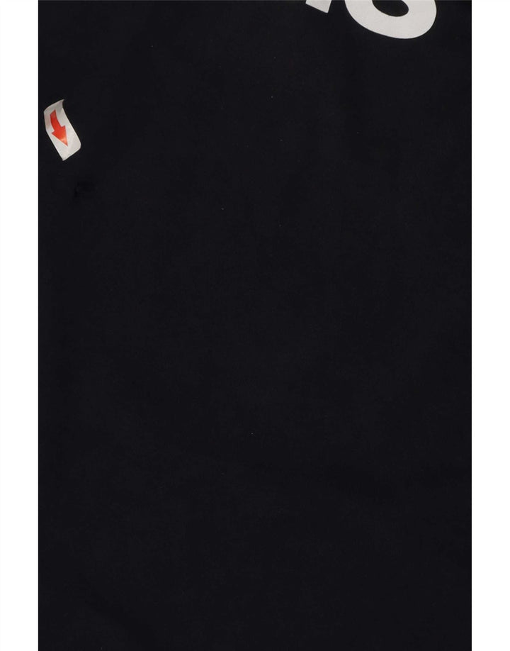 Adidas Herre grafisk T-shirt Top Medium Marineblå Bomuld