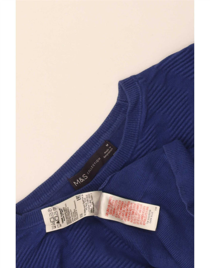 Marks & Spencer Dame Boat Neck Jumper Sweater UK 12 Medium Navy Blue