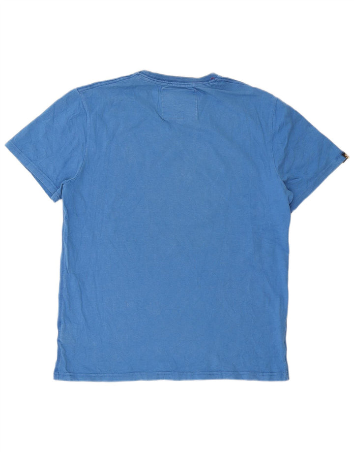 Superdry Grafisk T-shirt top til mænd 2XL blå bomuld