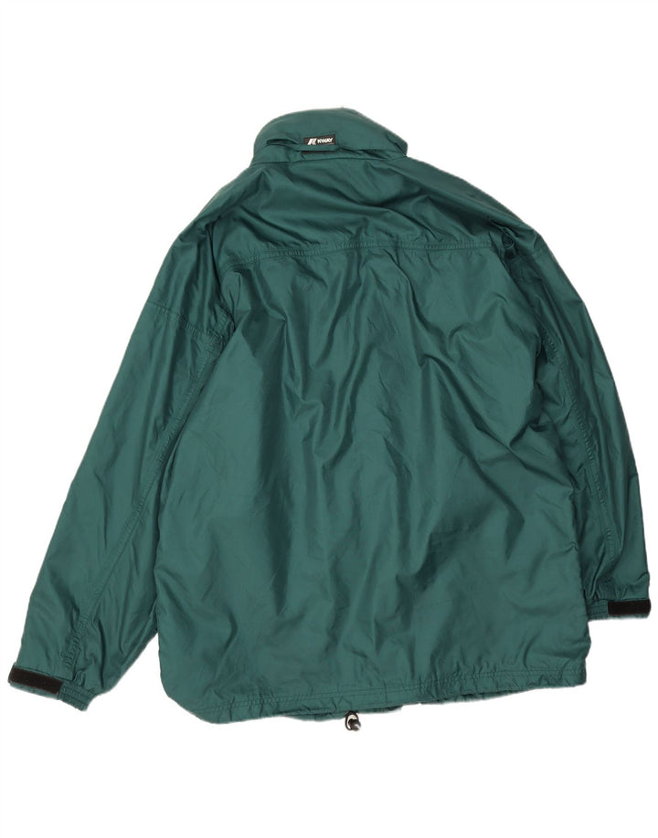 K-Way Herre Loose Fit Regnjakke UK 40 Stor Grøn Polyamid