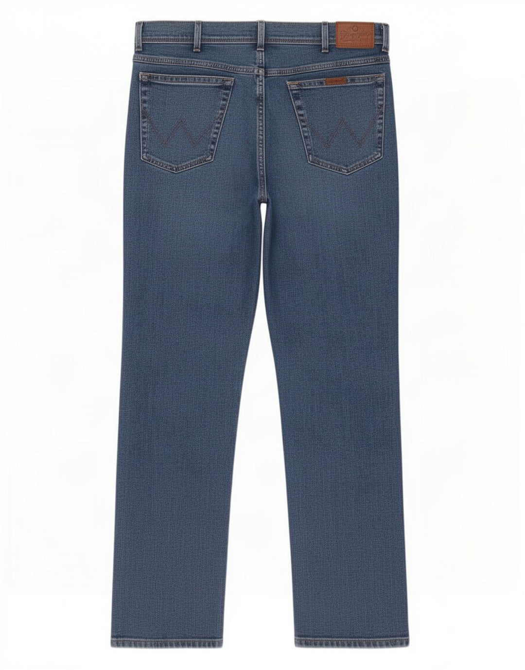 Wrangler Herre Regular Fit Straight Jeans W38 L34 Blå Bomuld