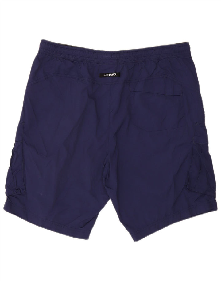 Nike Herre Cargo Shorts XL W38 Navy Blue Nylon