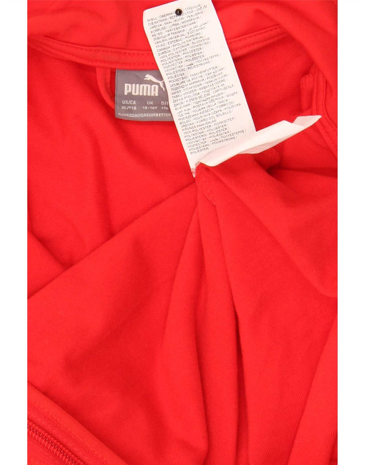 Puma Træningsdragt Topjakke til drenge 15-16 år Rød Colourblock Polyester