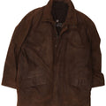 Gant Herre Loose Fit Læder Windbreaker Coat UK 38 Medium Brown