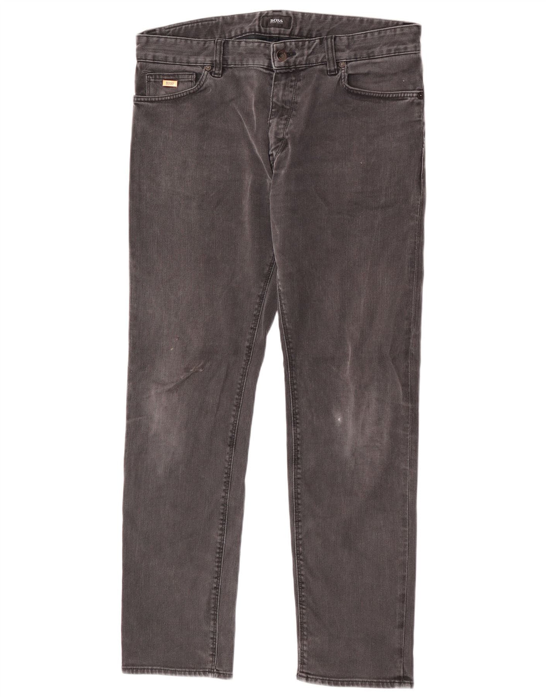 Hugo Boss Herre Maine Regular Fit Straight Jeans W34 L30 Grå