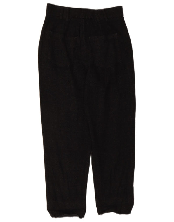 Zara Womens High Waist Pegged Casual Trousers XS W24 L25 Black