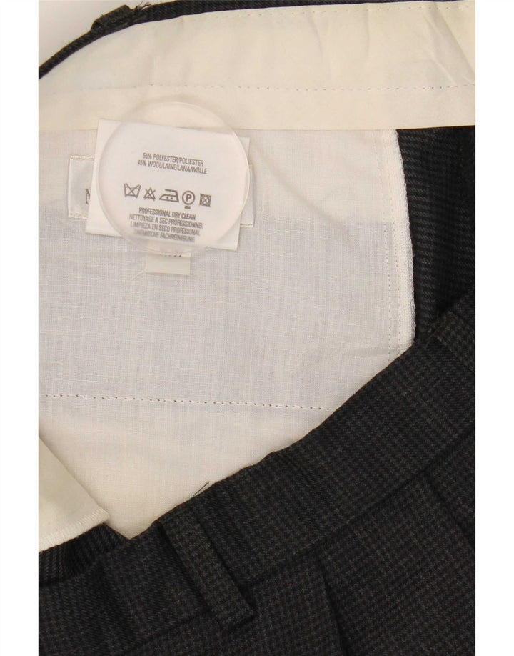 Marks & Spencer Herre Pegged Suit Bukser W38 L31 Grå Houndstooth
