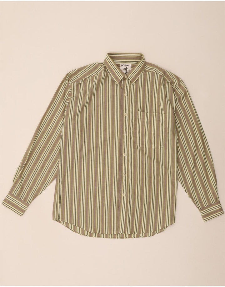Vintage herreskjorte medium Khaki stribet