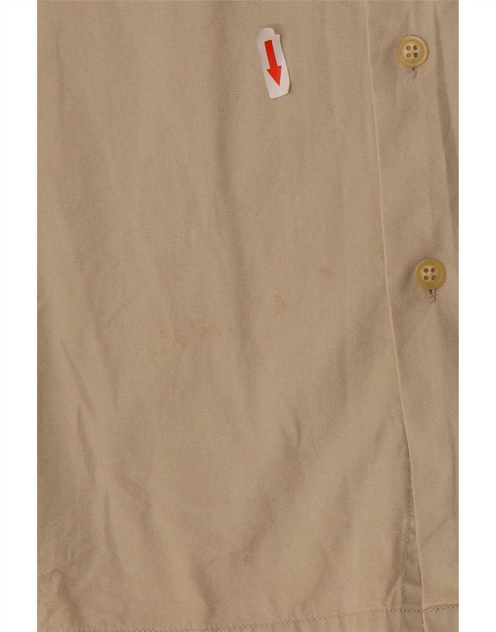Nautica Herre grafisk kortærmet skjorte medium beige bomuld