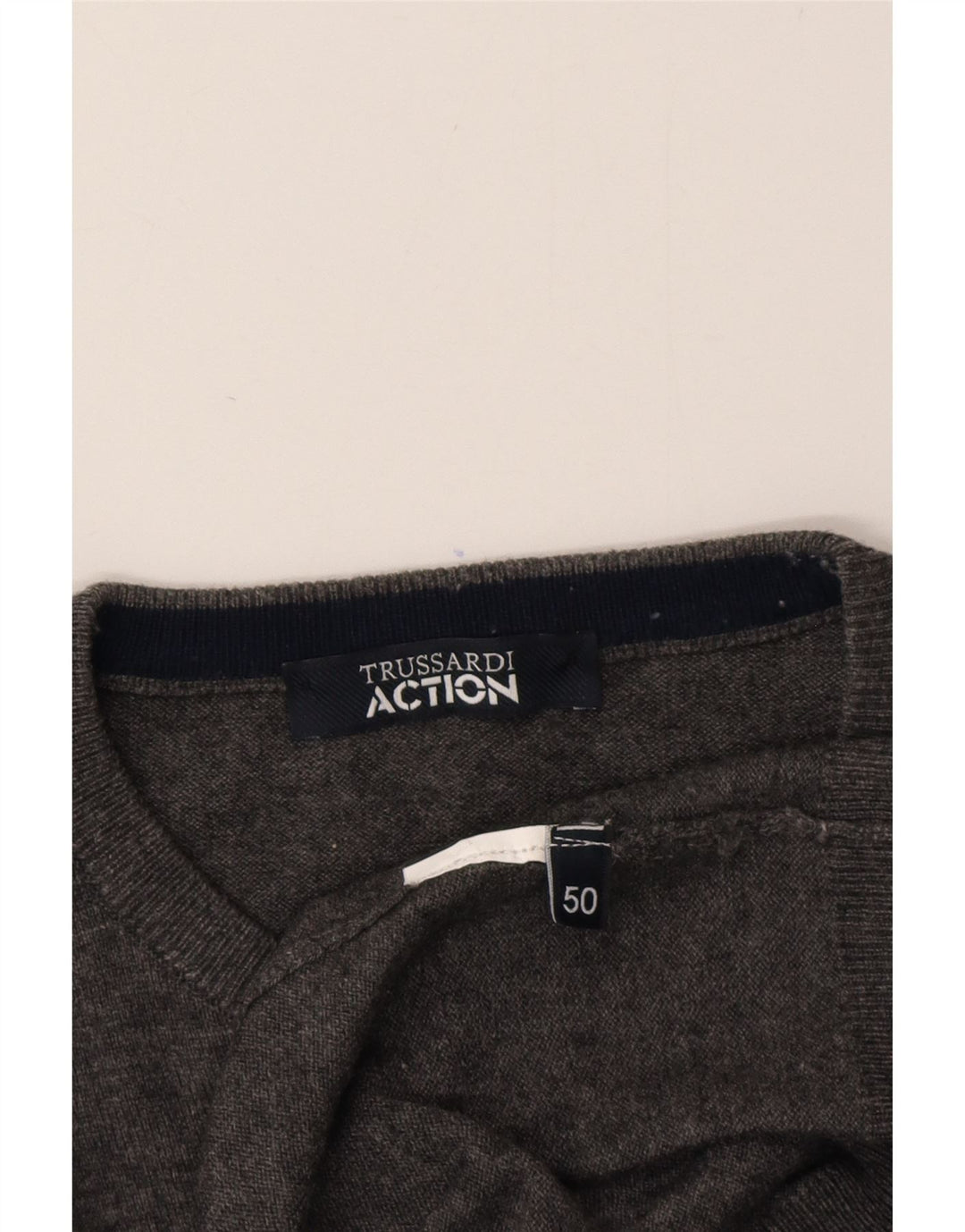 Trussardi Herre Crew Neck Jumper Sweater IT 50 Medium Grå