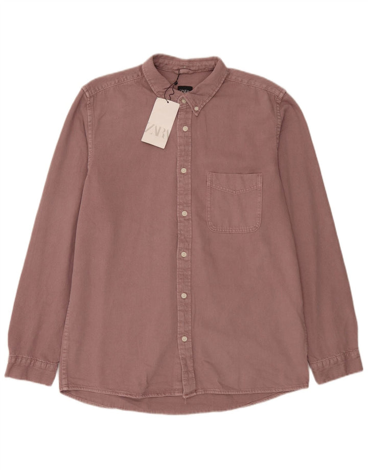Zara Herreskjorte Stor Pink Bomuld