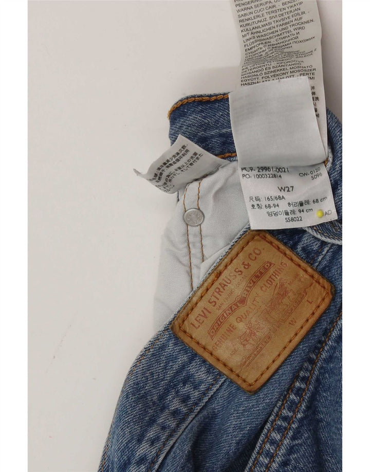 Levi's Womens 501 denimshorts W27 Små blå bomuld