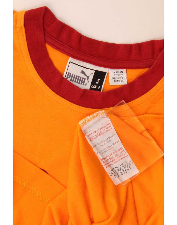 Puma Herre grafisk T-shirt Top Lille Orange Colourblock Bomuld