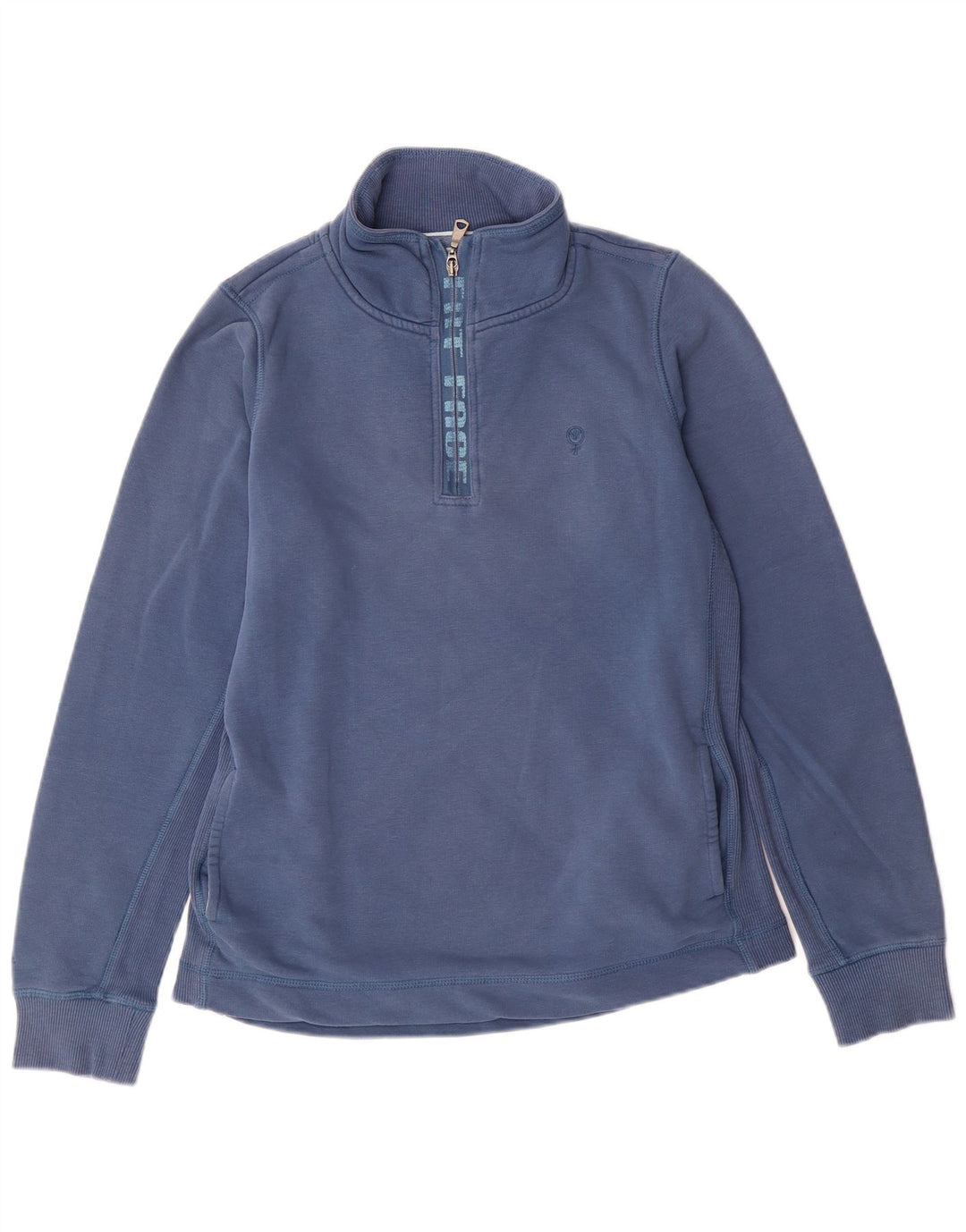 FAT FACE Sweatshirt med lynlås til kvinder UK 12 Medium Blue Bomuld