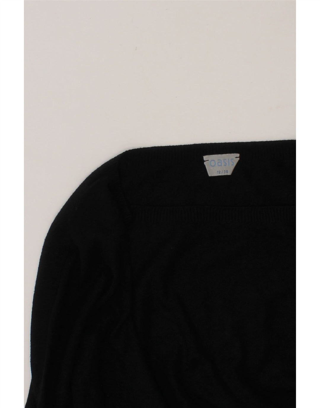 OASIS Womens Boat Neck Jumper Sweater UK 12 Medium  Black Vintage Oasis and Second-Hand Oasis from Messina Hembry 
