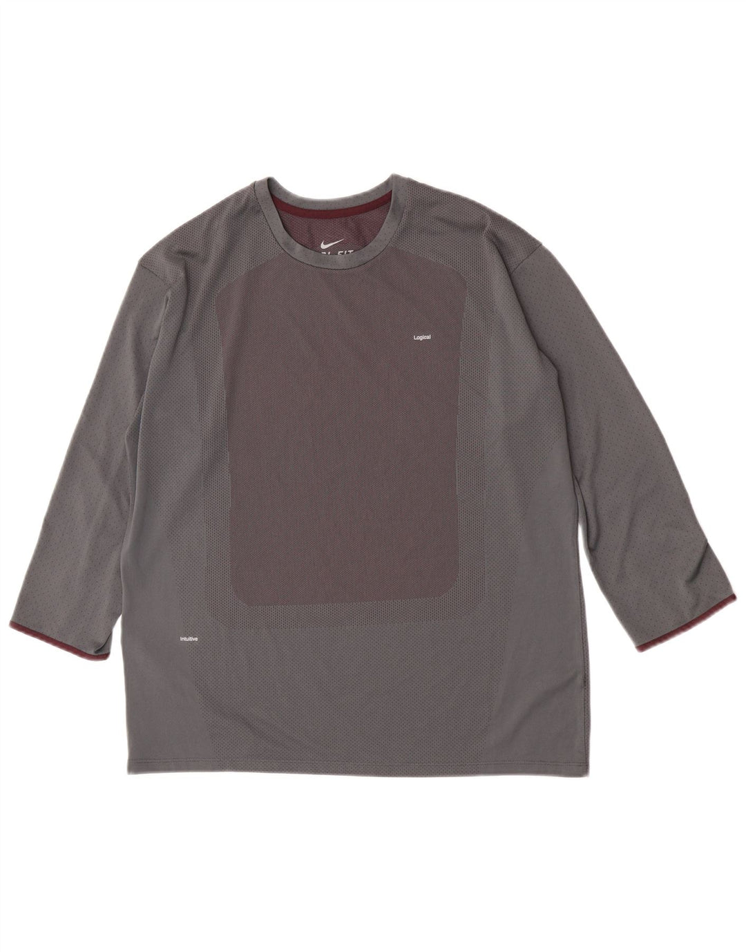 Nike herre top 3/4 ærme 2XL grå farveblok