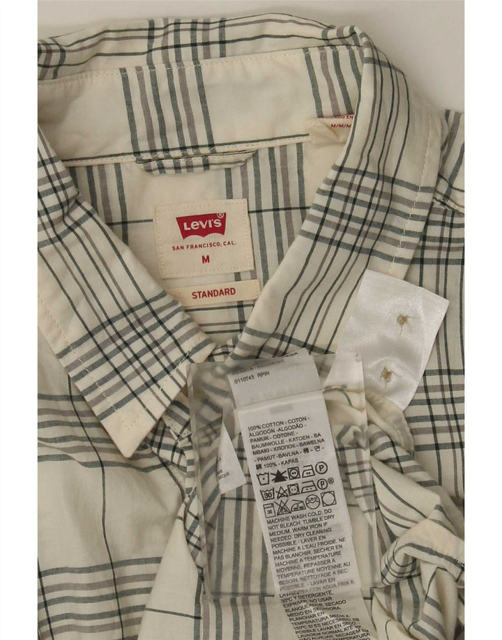 Levi's Herre Standard Fit skjorte Medium hvid ternet bomuld