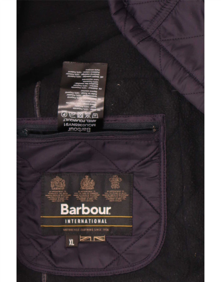 Barbour Herre quiltet jakke UK 42 XL Navy Blue Polyester