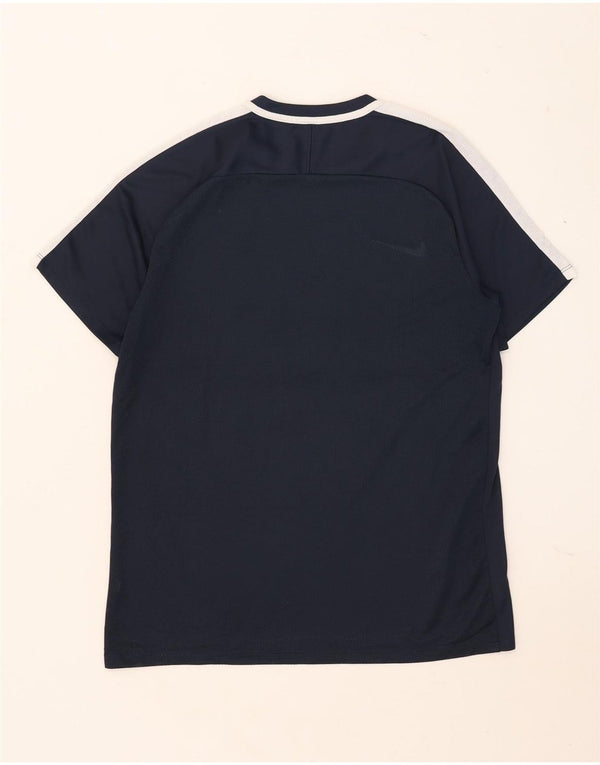 Nike Mens Dri Fit T-Shirt Top Large Navy Blue Colourblock