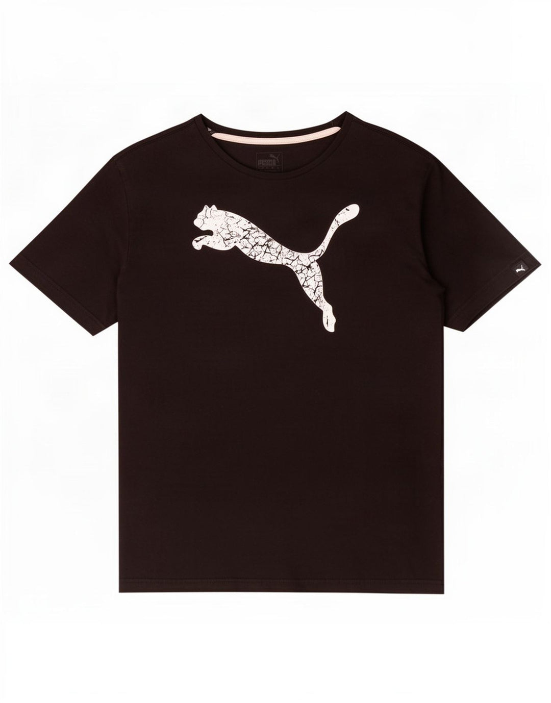 Puma Herre Grafisk T-Shirt Top Medium Sort Bomuld