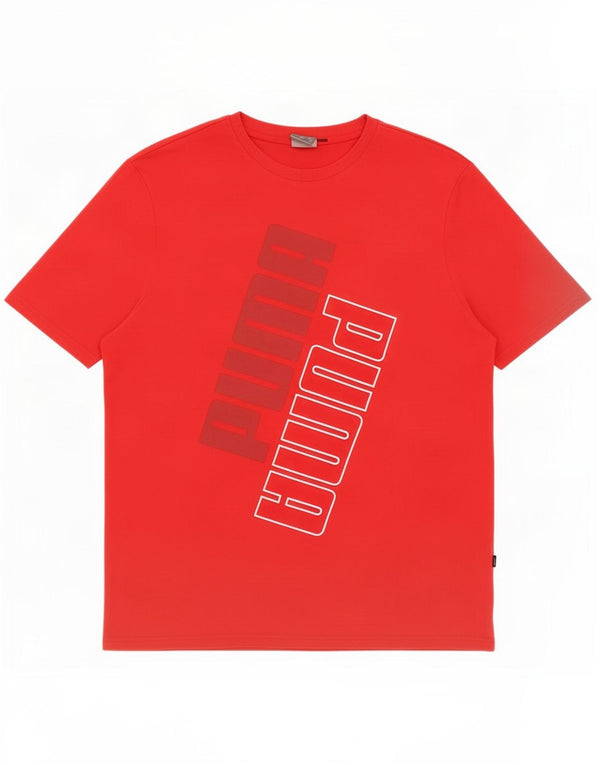 Puma Mens Graphic T-Shirt Top XL Red Cotton