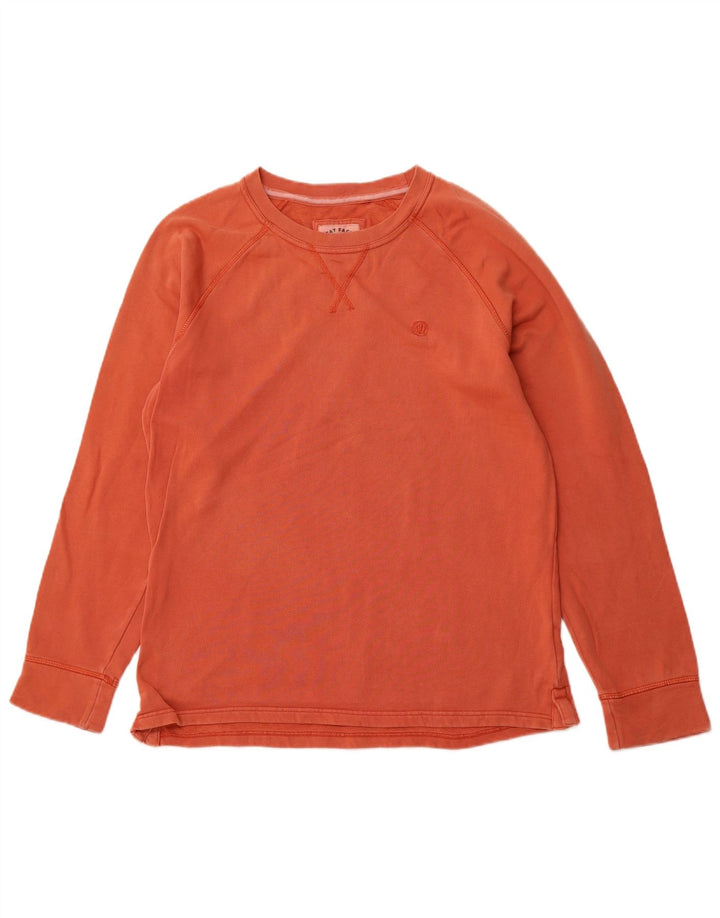 FAT FACE Herre Sweatshirt Jumper Lille Orange Bomuld