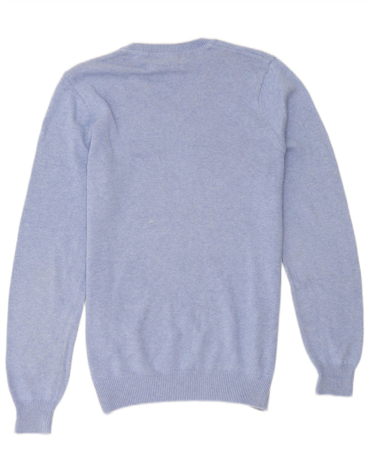 Marks & Spencer Herre V-hals sweater lille blå bomuld