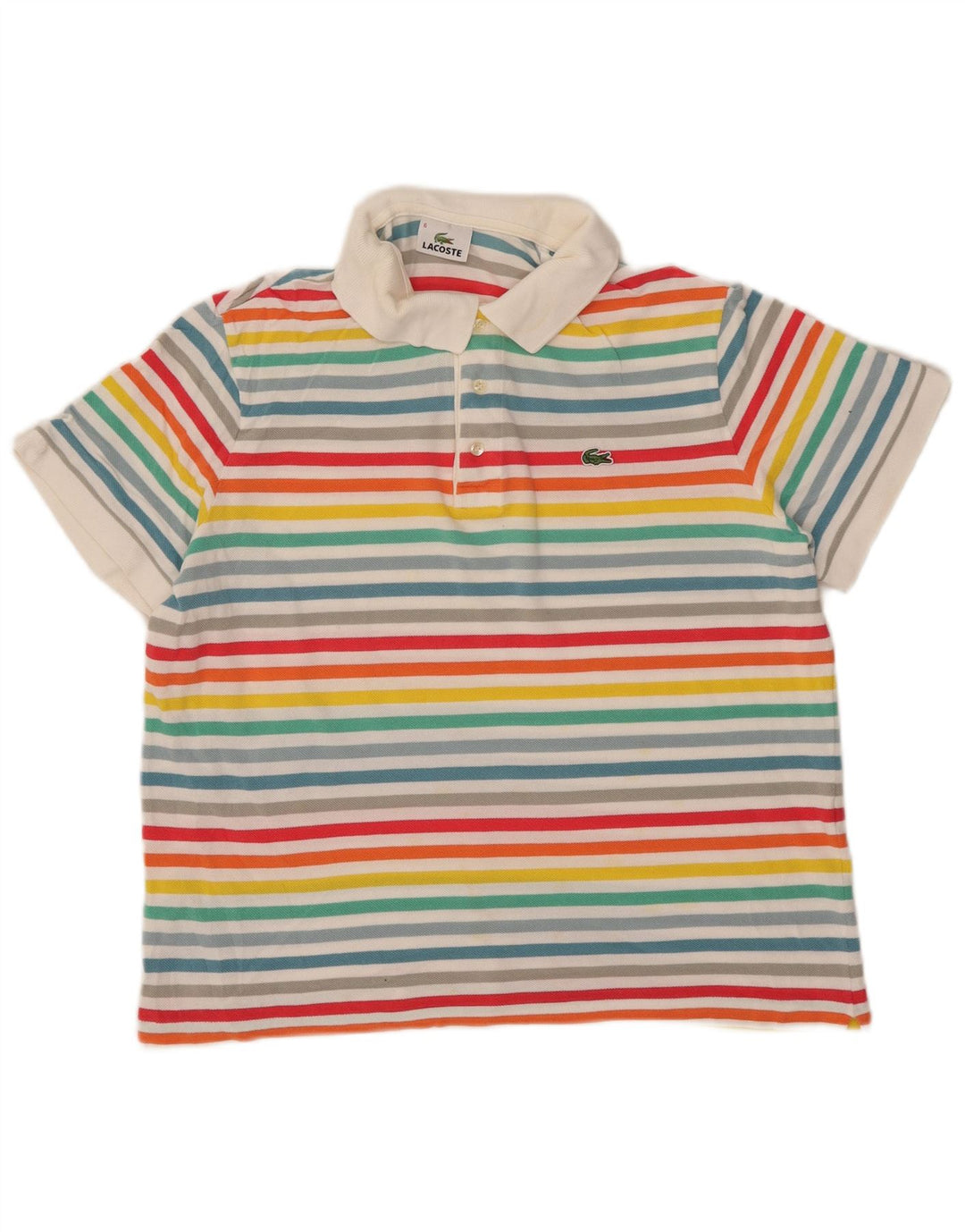 Lacoste herre poloskjorte str. 6 XL Flerfarvet stribet bomuld