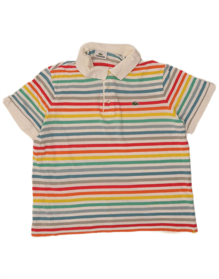 Lacoste herre poloskjorte str. 6 XL Flerfarvet stribet bomuld
